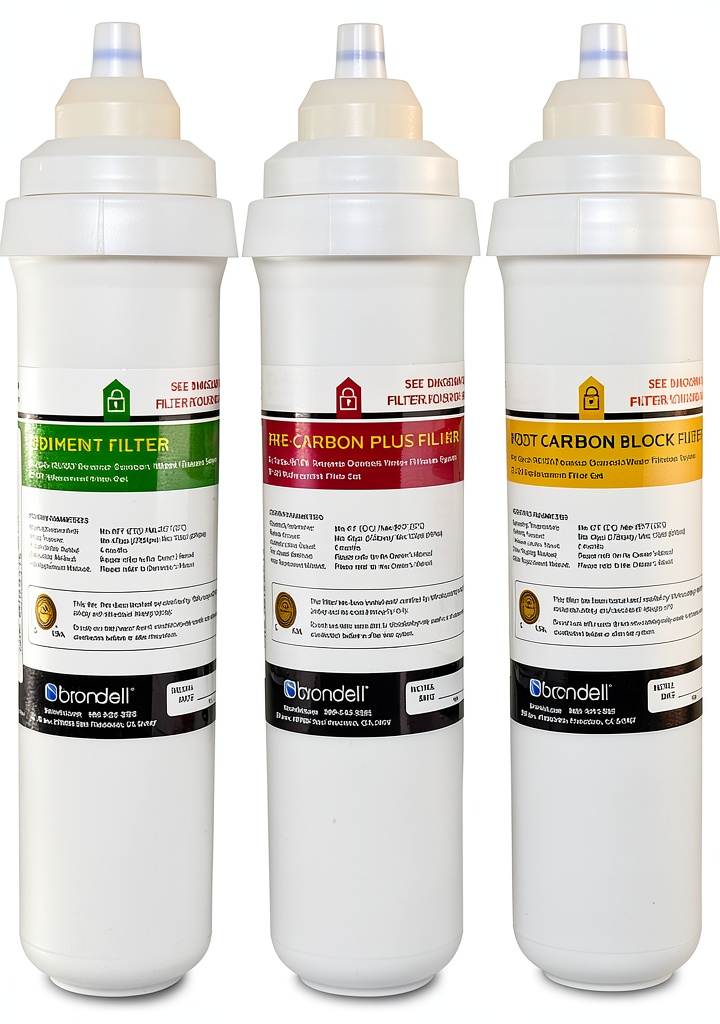 Brondell Circle replacement water filter showing carbon block design