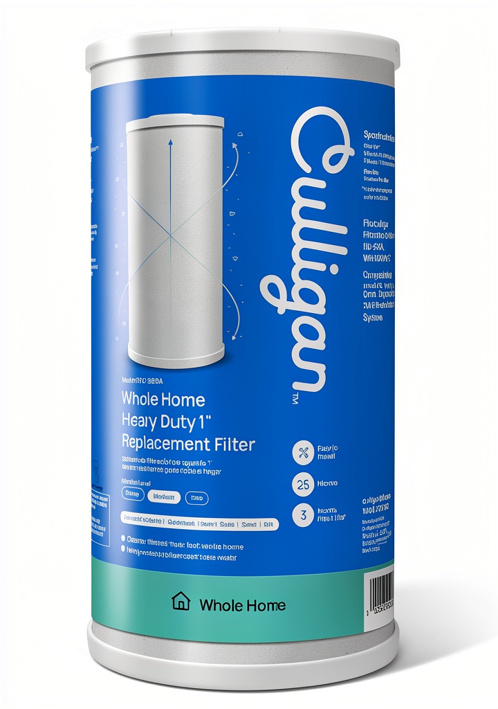 Culligan 10x4.5 water filter replacement in white plastic housing