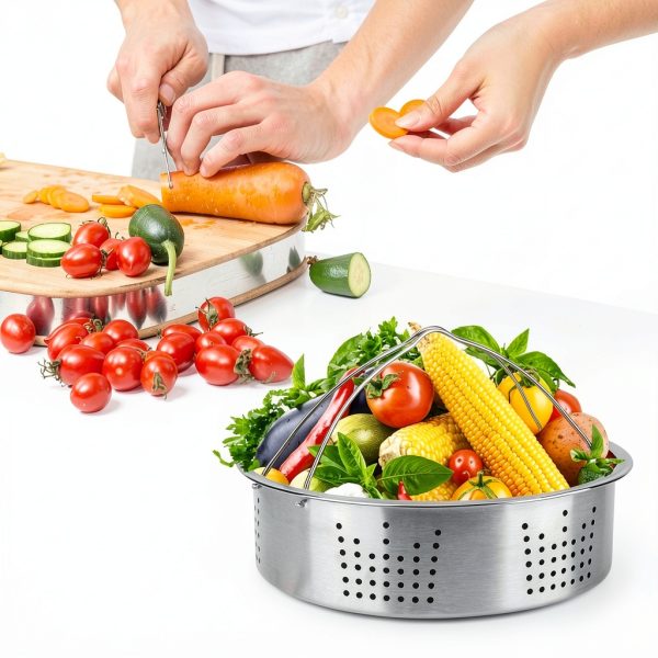 3 Quart Accessories Set Stainless Steel Lid Dishwasher Safe-1