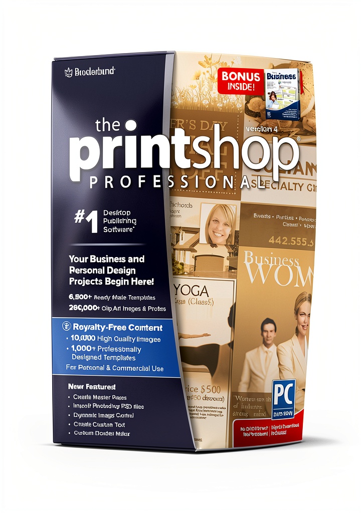 User designing a brochure with the clipart software