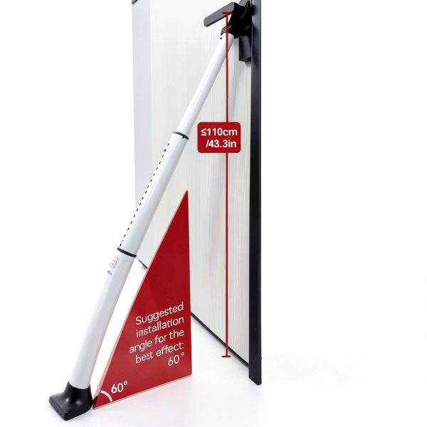 Door Security Bar AceMining Heavy Duty Adjustable Jammer White 1 Pack-5