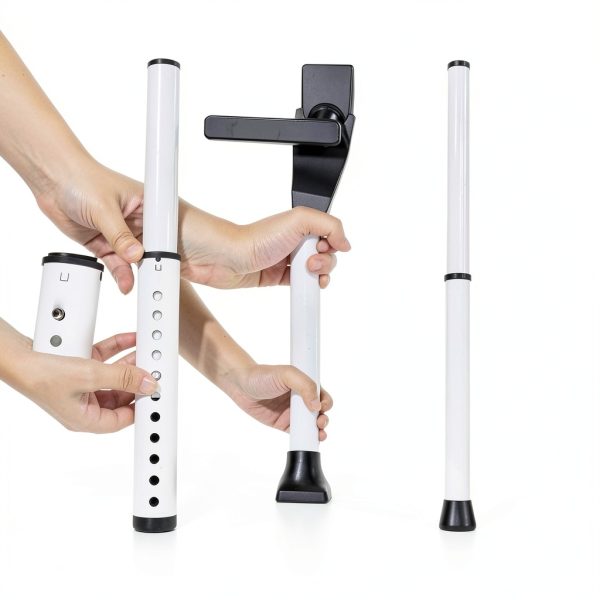 Door Security Bar AceMining Heavy Duty Adjustable Jammer White 1 Pack-7