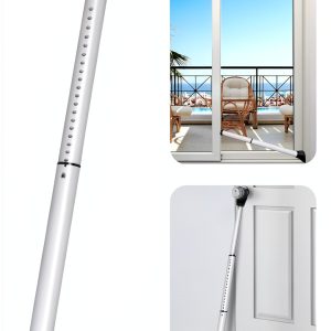 Door Security Bar AceMining Heavy Duty Adjustable Jammer White 1 Pack-0