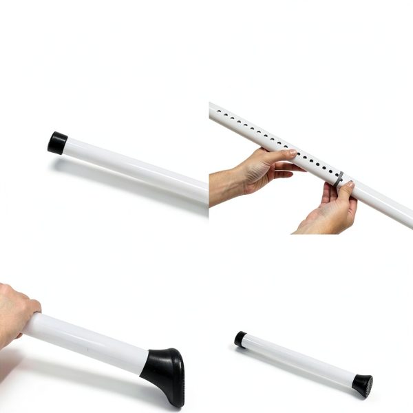 Door Security Bar AceMining Heavy Duty Adjustable Jammer White 1 Pack-8