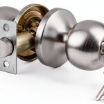 Keyed Entry Door Knob BESTTEN Satin Nickel Interior/Exterior-0